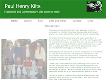 Tablet Screenshot of paulhenrykilts.com